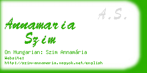 annamaria szim business card