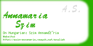 annamaria szim business card